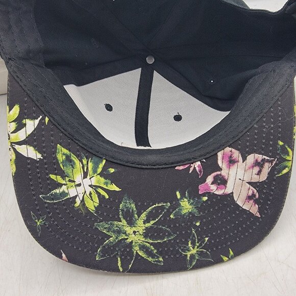 Vans All Over It Floral Black Adjustable Snapback Hat Cap Casual Outdoors Walk - Picture 8 of 9